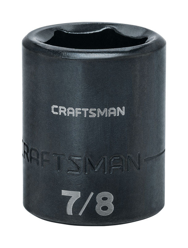 Craftsman 7/8 in. X 1/2 in. drive SAE 6 Point Standard Impact Socket 1 pc