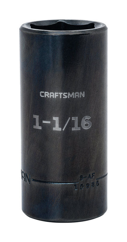 Craftsman 11/16 in. X 3/8 in. drive SAE 6 Point Standard Shallow Socket 1 pc