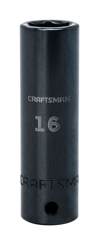 Craftsman 16 mm X 1/2 in. drive Metric 6 Point Deep Deep Impact Socket 1 pc