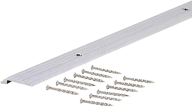 M-D 78030 Tile Edge, 36 in L, 3/4 in W, Vinyl, Silver