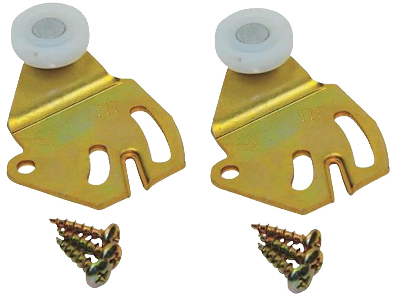 Johnson Hardware 2216PPK2 Wheel Offset Hanger Set, Nylon/Steel, Includes: (2) 1/16 in Single Wheel Sliding Door Hangers