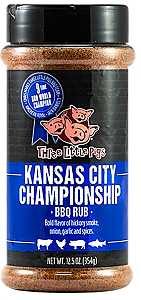 Three Little Pigs OW85171 BBQ Rub, Hickory Smoked, 12.5 oz Bottle