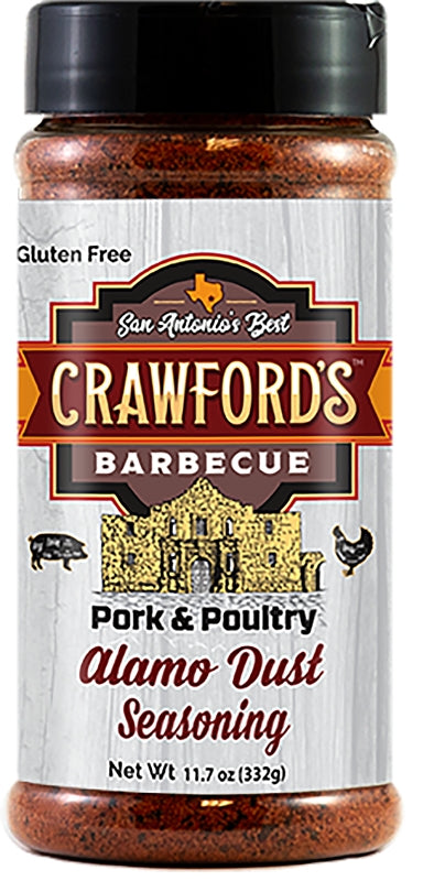 Crawford's Barbecue CB01010 BBQ Rub, Alamo Dust, 11.7 oz