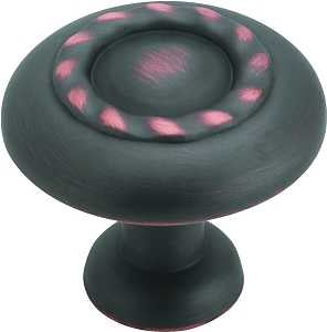 Amerock BP1585ORB Cabinet Knob, 1-1/16 in Projection, Traditional, 1-1/4 in, Zinc, Oil-Rubbed Bronze