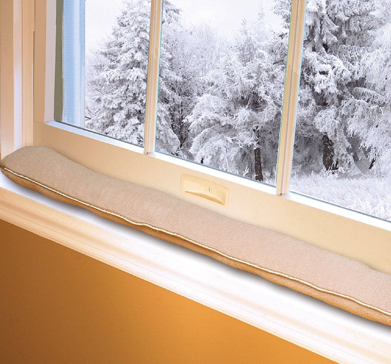 Frost King DS2 Draft Stop, 36 in L, Synthetic Fleece, Beige