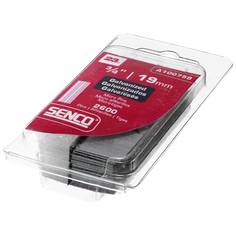 Senco 3/4 in. L X 23 Ga. Straight Strip Galvanized Micro Pins 2,600 pk