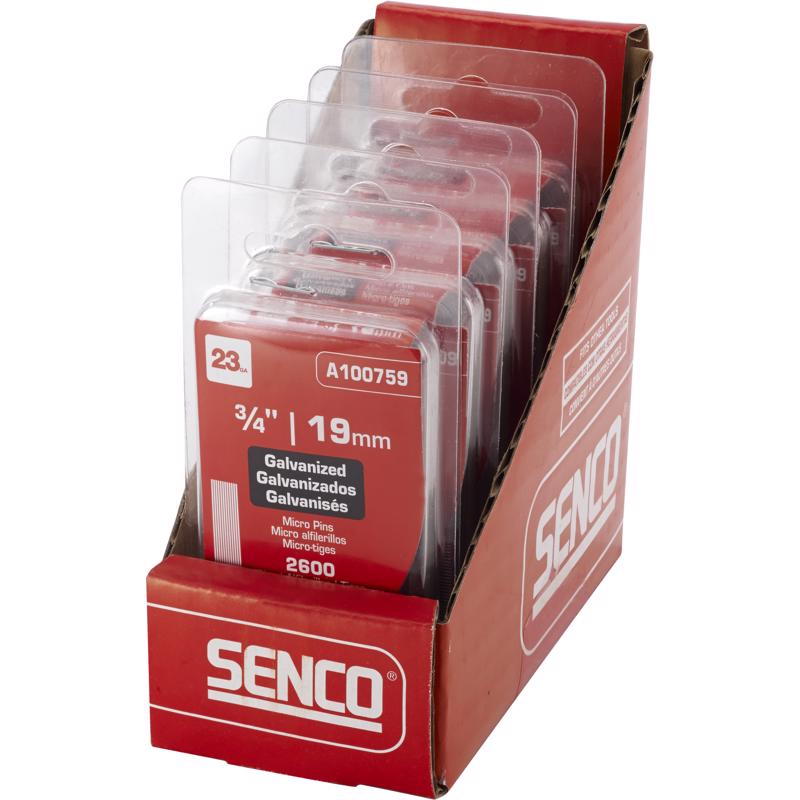 Senco 3/4 in. L X 23 Ga. Straight Strip Galvanized Micro Pins 2,600 pk
