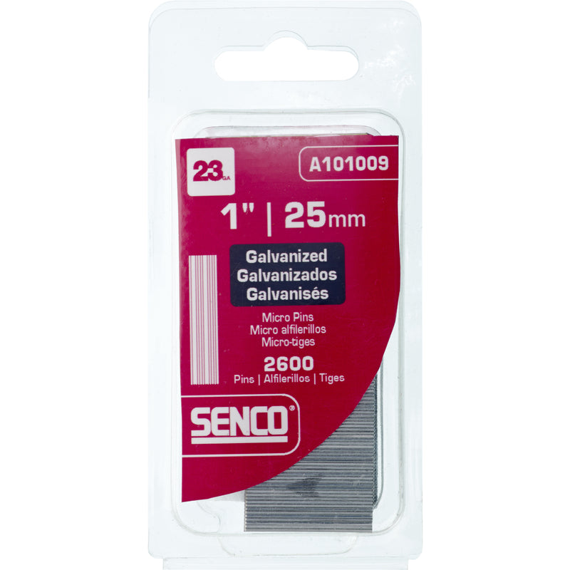 Senco 1 in. L X 23 Ga. Straight Strip Galvanized Micro Pins 2,600 pk