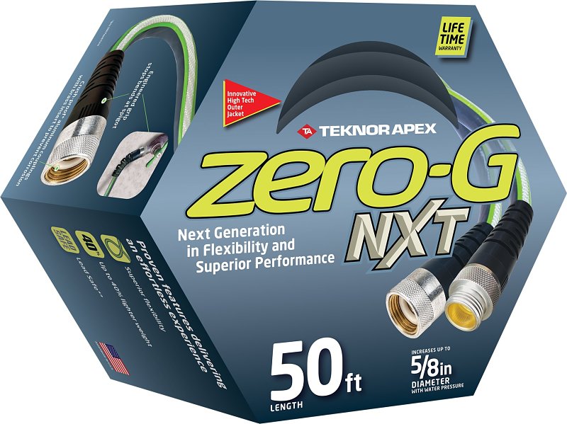 Apex Synergy 5001-50 Heavy-Duty Garden Hose, 50 ft L, Vinyl, Gray