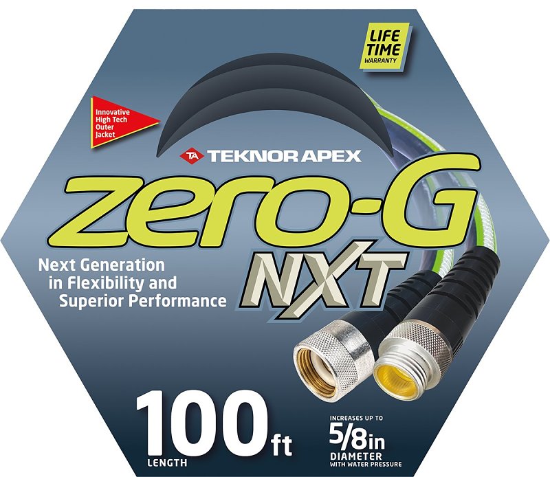 Neverkink 5100-100 Garden Hose, 5/8 in, 100 ft L, FNPT, Hybrid Polymer, Gray