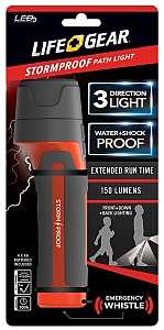 Dorcy Storm Proof Series BA38-60634-RED Pathlight, AA Battery, LED Lamp, 150 Lumens, 300 m Beam Distance, Black/Red