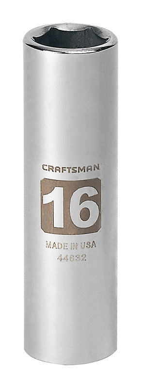 Craftsman 16 mm X 1/2 in. drive Metric 6 Point Deep Deep Socket 1 pc