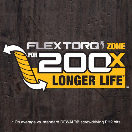 DeWalt FlexTorq Phillips #2 X 2-1/4 in. L Screwdriver Bit Steel 5 pc