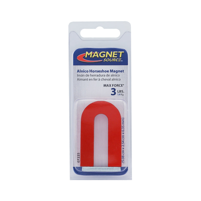 Magnet Source 2.375 in. L X 1.187 in. W Red Horseshoe Magnet 3 lb. pull 1 pc