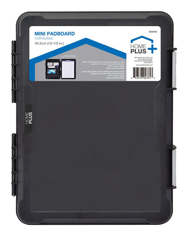 Home Plus Letter Size Plastic Side Opening Storage Clipboard
