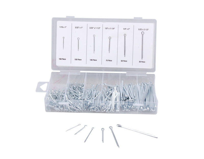 ProSource 61203 Cotter Pin Assortment, Carbon Steel, Zinc, 555-Piece