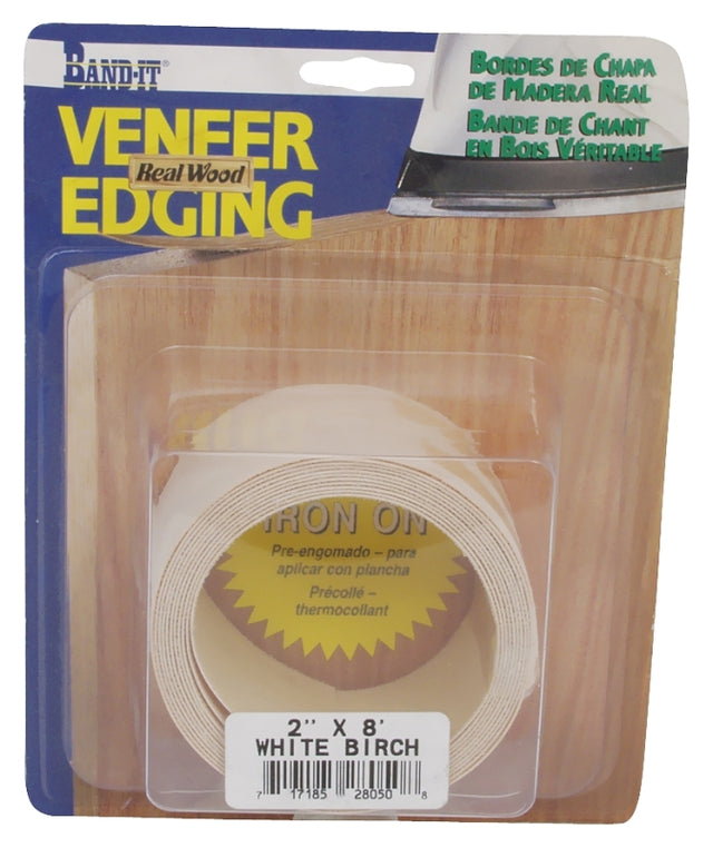 Cloverdale 28050 Edge Banding, 8 ft L Actual, 2 in W Actual, Birch Wood