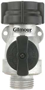 Gilmour Mfg 801074-1001 Single Shut-Off Valve, 3/4 in, Female x Male, 60 psi Pressure, Aluminum Body