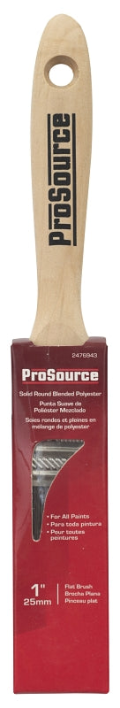 ProSource OR 11601 0100 Paint Brush, 1 in W, Flat Cut Brush, Polyester Bristle