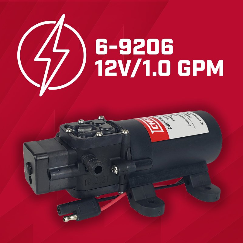Chapin 6-9206 Diaphragm Pump, Positive Displacement, For: Chapin 15 and 25 gal ATV Sprayers