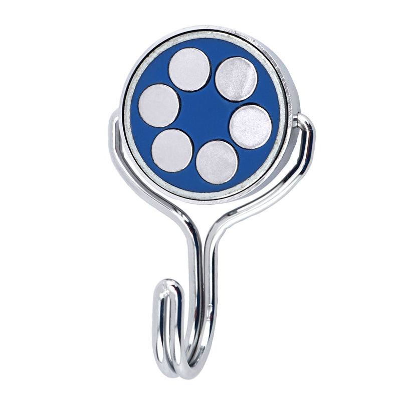 Magnet Source .5 in. L X 1.5 in. W Silver Magnetic Hook 65 lb. pull 1 pc