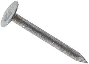 ProFIT 0132139 Hand Drive Roofing Nail, 2 in L, Flat Head, 11 ga, Steel, 25 lb