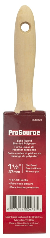 ProSource OR 11601 0150 Pain Wt Brush, 1-1/2 in W, Flat cut Brush, Polyester Bristle