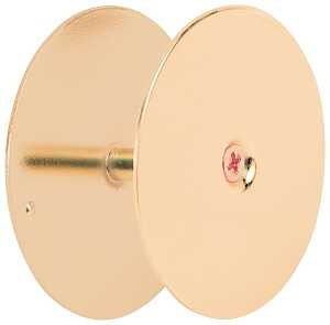 Defender Security U9516 Hole Cover Plate, Steel, Brass, For: 1-3/4 in Thick Doors