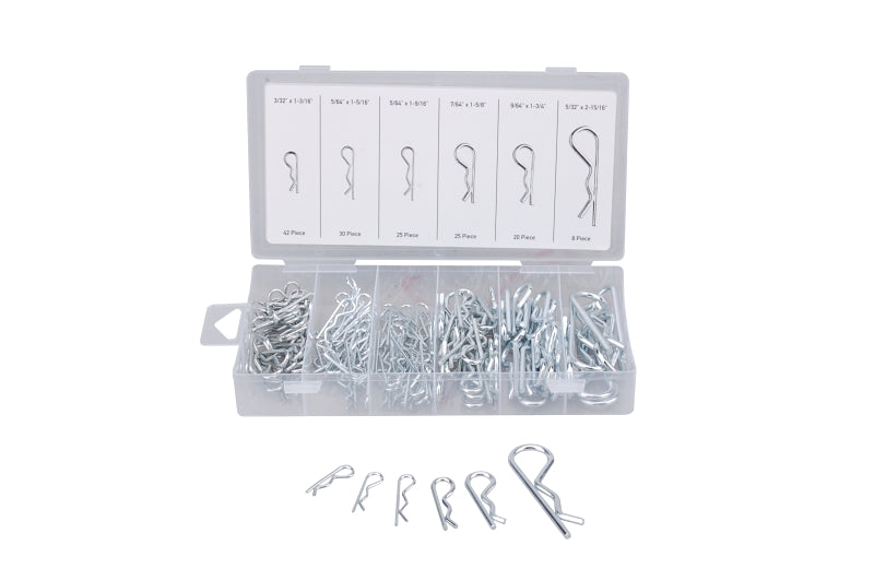 ProSource 61202 Hitch Clip Assortment, Steel, Zinc, 150-Piece