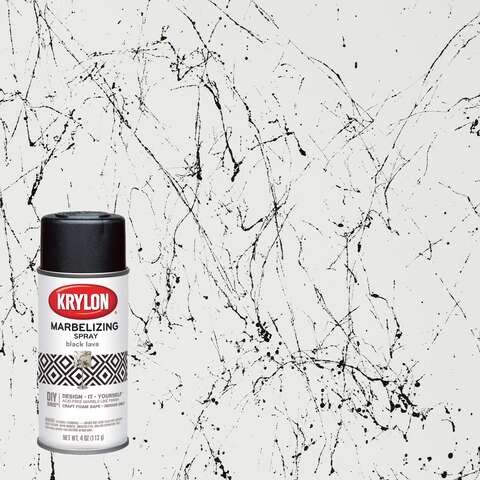 Krylon Marbelizing Black Lava Marble Effect Spray Paint 4 oz