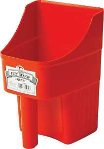 Little Giant 150408 Feed Scoop, 3 qt Capacity, Polypropylene, Red, 6-1/4 in L