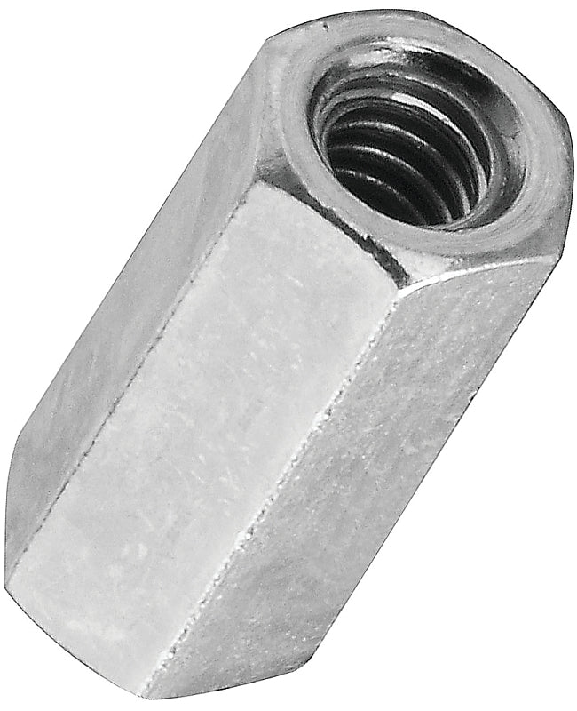 National Hardware 4003 Series N182-659 Coupling Nut, UNC Thread, 10-24 Thread, Steel, Zinc, Pack of 20
