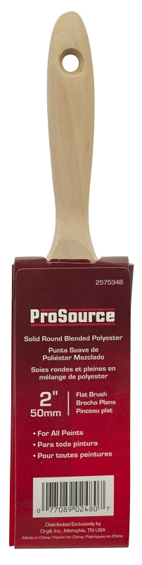 ProSource OR 11601 0200 Pain Wt Brush, 2 in W, Flat cut Brush, Polyester Bristle