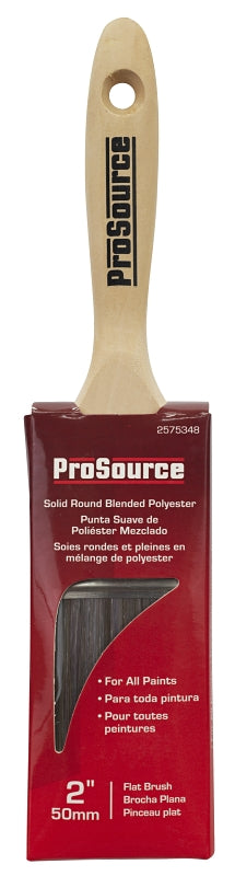 ProSource OR 11601 0200 Paint Brush, 2 in W, Flat cut Brush, Polyester Bristle