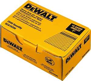 DEWALT DCA16200 Series Finish Nail, Glue Collation, 2 in L, 16 Gauge, Steel, Suitable for: DC618K Finish Nailer, 2500/PK