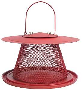Perky-Pet NO/NO C00322 Wild Bird Feeder, Cardinal, 2.5 lb, 1-Port/Perch, Metal, Red, Hanging Mounting