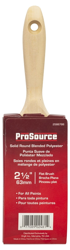 ProSource OR 11601 0250 Flat Pain Wt Brush, 2-1/2in W, Flat Cut, Polyester