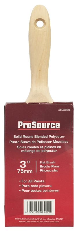 ProSource OR 11601 0300 Flat Pain Wt Brush, 3in W, Flat Cut, Polyester