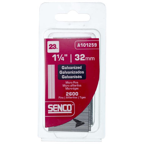 Senco 1-1/4 in. L X 23 Ga. Straight Strip Galvanized Micro Pins 2,600 pk
