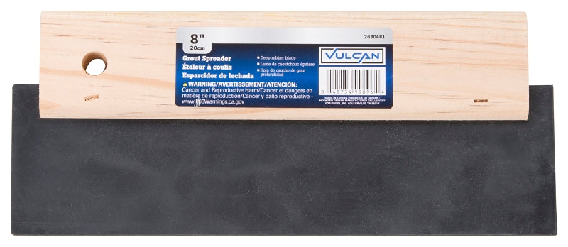 Vulcan MJ-T08011-2003L Grout Spreader, 8 in L, 3.25 in W, Block Handle, Black