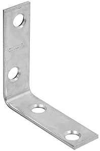 National Hardware 115BC Series N266-361 Corner Brace, 2 in L, 5/8 in W, Steel, Zinc, 0.08 Thick Material, Pack of 40