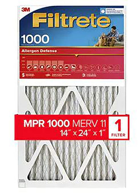 FILTER AIR ALRGN DFN 14X24X1IN, Pack of 4