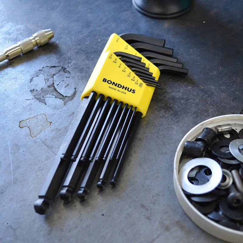 Bondhus 10937 Ball End L-Key Set, 13-Piece, ProGuard, Specifications: SAE Measurement System, Long Length