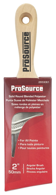 ProSource OR 21681 0200 Angular Sash Pain Wt Brush, Round Handle, 2 in W, Polyester