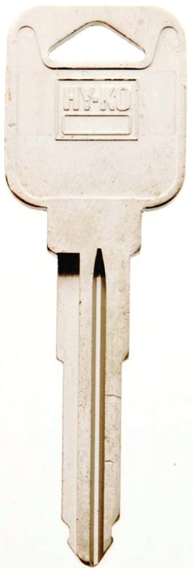 Hy-Ko 11010MZ19 Automotive Key Blank, Brass, Nickel, For: Mazda Vehicle Locks, MZ19 Key Number, Pack of 10