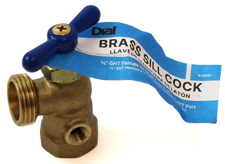 Dial 9253 Sill Cock, Brass, For: Evaporative Cooler Purge Systems