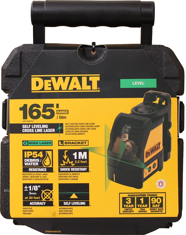 DEWALT DW0822 Laser, 50 ft, +/-3/16 in at 50 ft Accuracy, 2-Beam, Red Laser