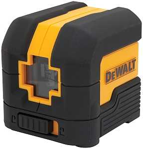 DEWALT DW08802-QU Cross Line Laser Level, 40 ft, 1/4 in Accuracy, 2-Beam, Red Laser