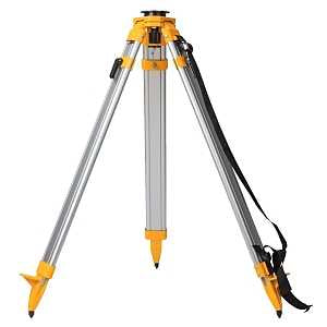 DEWALT DW0737 Construction Tripod, 38 in Min H, 60 in Max H, 5/8 x 11 in Mounting, Aluminum