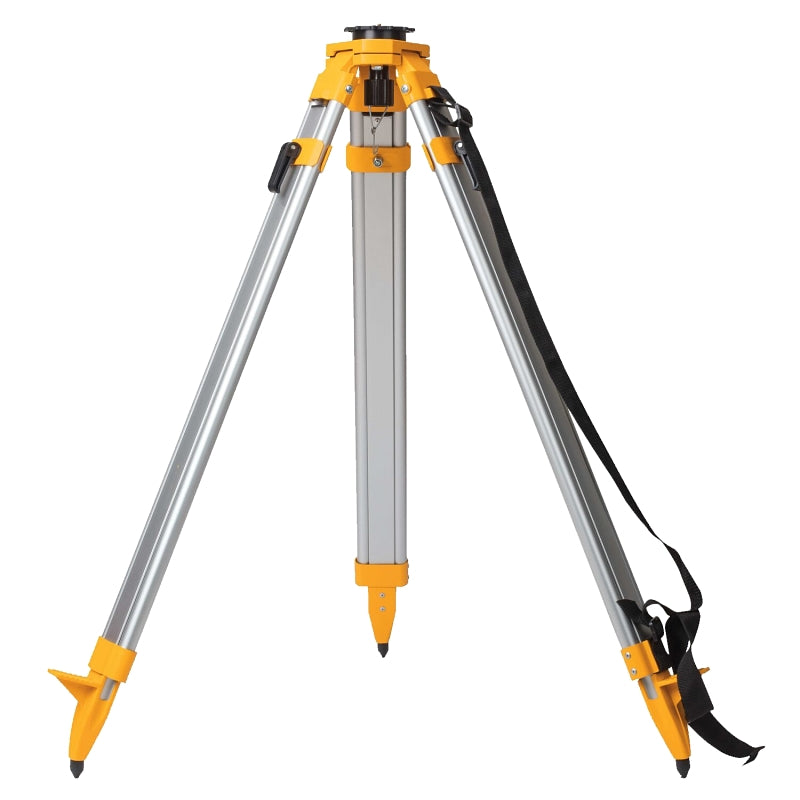 DEWALT DW0737 Construction Tripod, 38 in Min H, 60 in Max H, 5/8 x 11 in Mounting, Aluminum